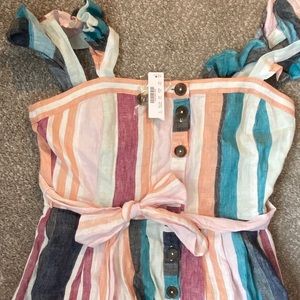 j crew midi linen striped dress